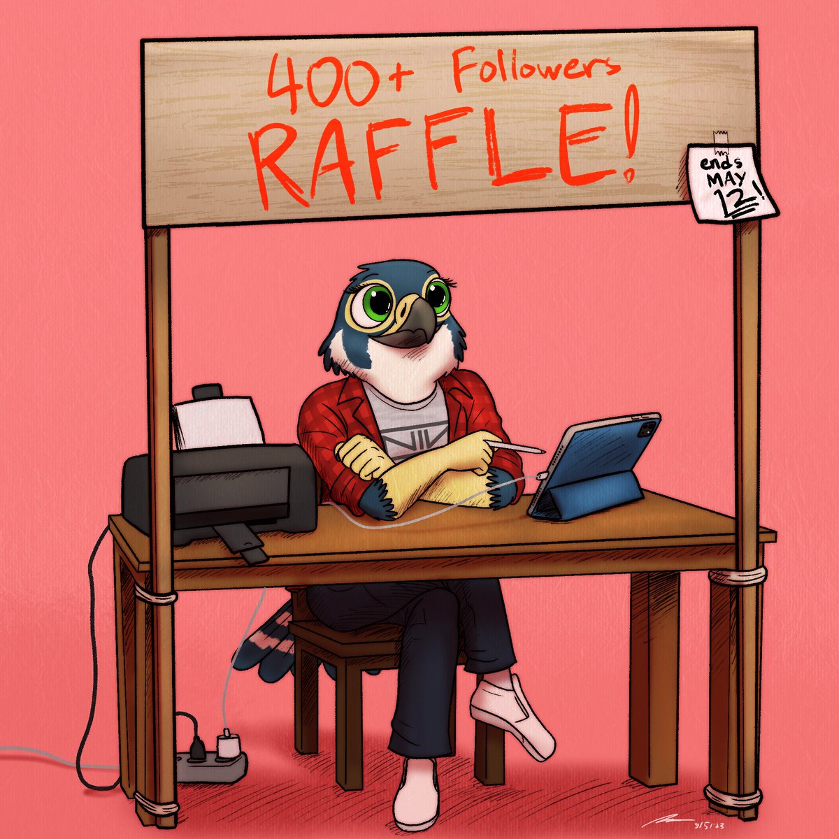 Ok, just realized I just reached 400+ followers!

I’d like to celebrate this by running a raffle! Anyone who wins will have one of their OCs/sona drawn by me!

To enter, simply follow my account, retweet, and then don’t forget to like this post!

Good luck for you all!