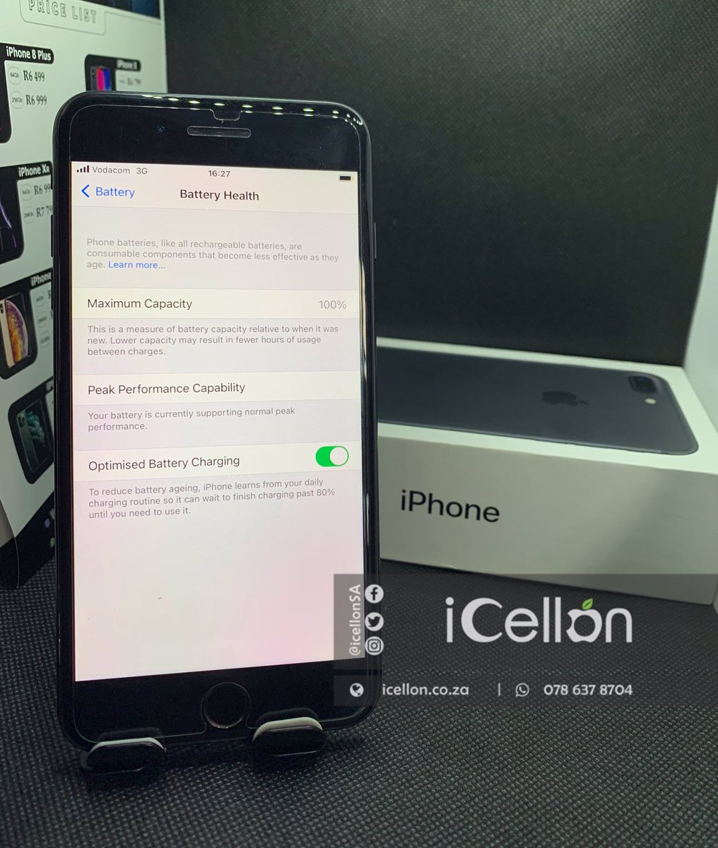 iCellonSA's tweet photo. iPhone 7 Plus 128GB available for only  R5 499 at iCellon🟢⚫️

For queries contact/WhatsApp 0786378704

To purchase visit our online store at https://t.co/65dHzVAoeU https://t.co/90An4c50oC