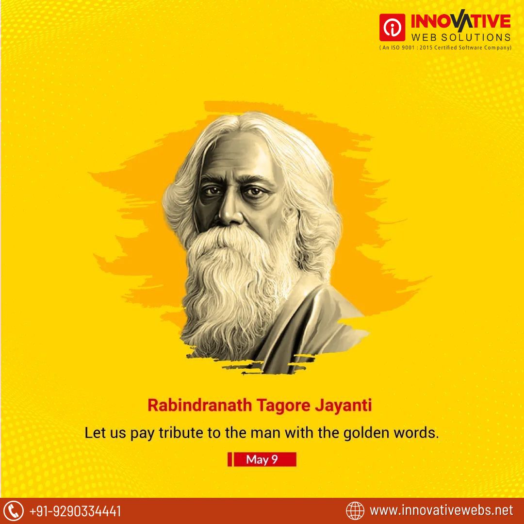 Innovativewebso's tweet photo. Remembering the great poet, philosopher and social reformer, Nobel Laureate, Gurudev Rabindranath Tagore, on his birth anniversary. https://t.co/yUWfjeOldf