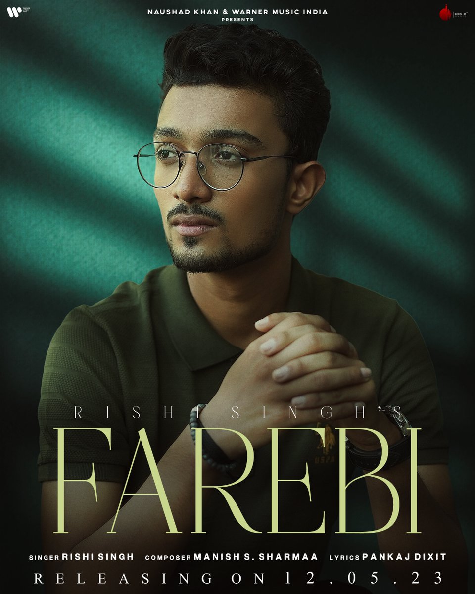 The most painful fraud in love is when your partner becomes a #Farebi 💔. #Rishians, get excited! @indiemlabel is set to release #RishiSingh's 'Farebi' exclusively on May 12th, 2023 ⏳. #IndieMusicLabel @WarnerMusicIN @JamRokr @ManishSSharmaa