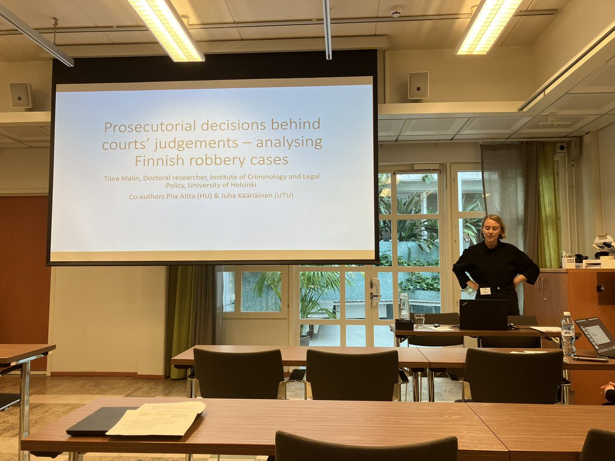 Malin on sentencing disparities in Finland. #norcrim @NSfKorg #researchseminar #aulanko