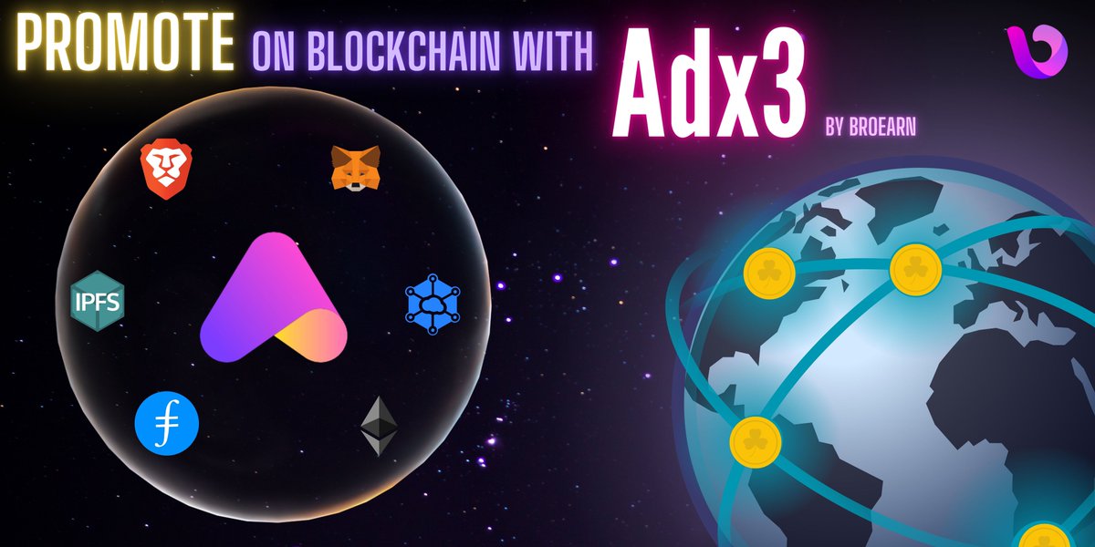 broearn's tweet photo. 📣Meet Adx3📣, the first digital ads distribution network based on blockchain. Keep abreast of global customers' needs. 🌐🌏
🚀Start your Web3.0 ads from here: https://t.co/6oU4nzFspB
#broearn #adx3 #web3 #blockchain #Advertising #promotion https://t.co/Z4WQbvRG1s