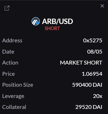 derpaderpederp's tweet photo. Imagine being $600k short on $ARB since $1.07 and avoiding liquidation thanks to the excellent scamwick protection on https://t.co/p7fFHZTtqS.
$GNS @gains_trade #scamwicks #Coinbase https://t.co/vXrKkFOVXU