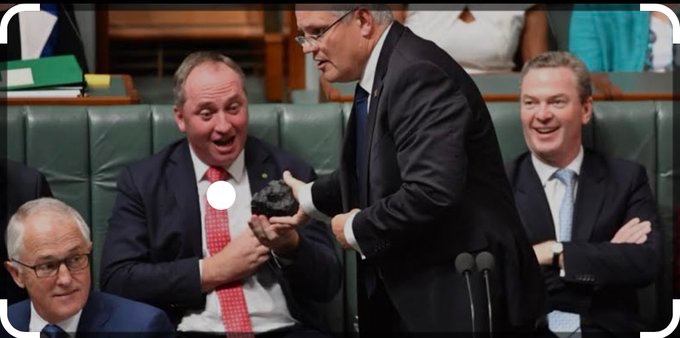 The lacquered lump of coal Morrison took into Parliament was supposedly given to him by Brendan Pearson of Minerals Council of Australia #auspol #coal reneweconomy.com.au/lobbyist-who-p…