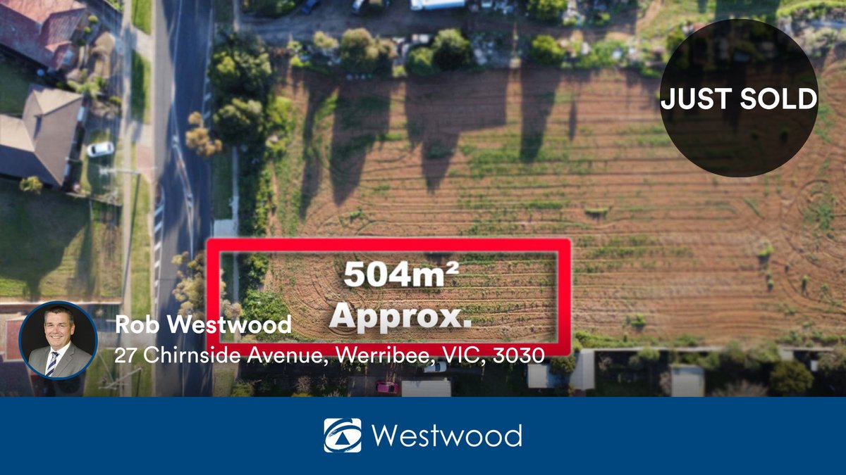 RobWestwoodFN's tweet photo. 📍 27 Chirnside Avenue, Werribee, VIC, 3030

My latest sale on RateMyAgent.

https://t.co/80lv1EYAVy

...
#ratemyagent #realestate #First_National_Westwood https://t.co/ROY4kxWWW2
