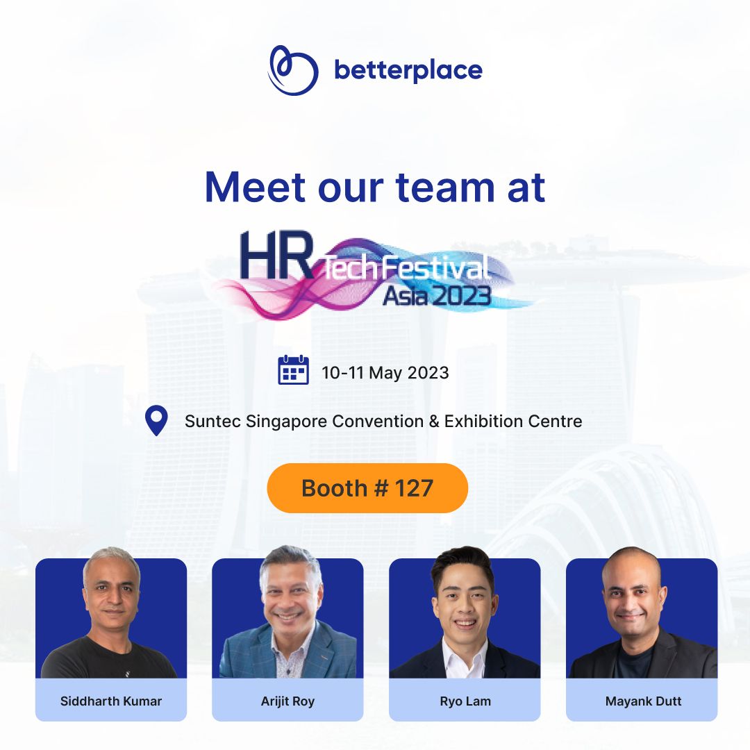 We are excited to be a part of HR Tech Festival Asia 2023 (Singapore). Visit us at booth #127 to learn about our human capital SaaS platform and explore how our solutions can accelerate your growth.
Siddharth Kumar | Arijit Roy | Ryo Lam | Mayank Dutt
#HRTechFestivalAsia #HRTech