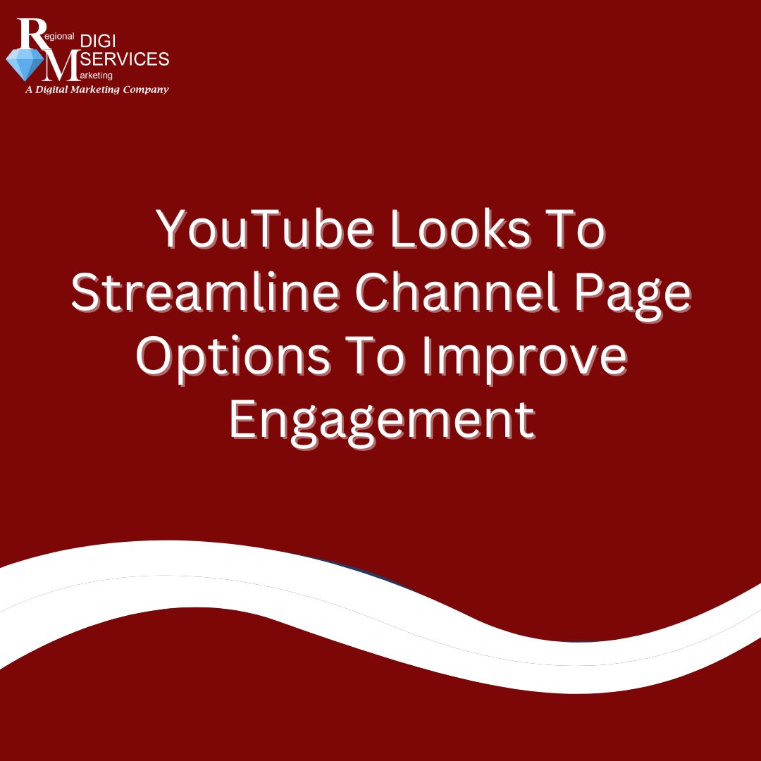 LearnDigital8's tweet image. YouTube Looks To Streamline Channel Page Options To Improve Engagement.
#youtubechannel #channelpage #engagement #facebook #instagram #rmdigiservices #socialmediaagency #facebookmarketingexpert #instagranmarketingstrategy