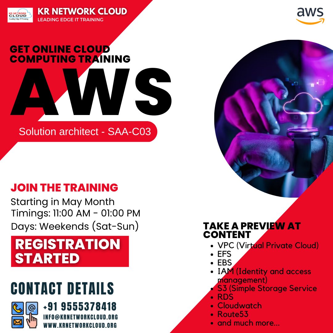 KRNetworkCloud1's tweet photo. ๐Don't pass up the chance to enroll in our newest batches beginning this month! Book in advance right away to reserve your space! ๐
#GoogleCloud #GCP #MicrosoftAzure #Microsoft #amazonwebservices #cloudcomputing #AWS #amazoncertificate #python #pythonprogramming #automation https://t.co/NRVkqyRr9X