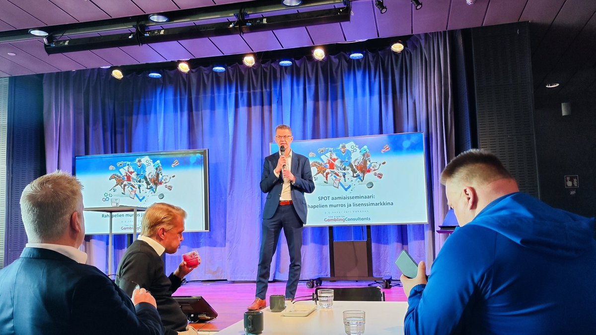 Mielenkiintoinen aihe tänään kun Jari Vähänen alustaa rahapelien murroksesta <a href="/spot_ry/">SPOT RY</a> aamiaisseminaarissa ✨