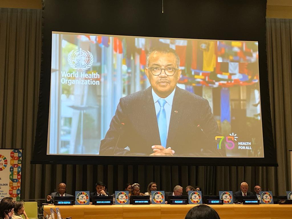 To #EndTB, we’re asking leaders to commit to the following targets over the next 5 years:
-reach 90% of people with TB treatment
-diagnose 100% of people with TB
-approve at least 1 new TB vaccine
-fund the TB response &amp; R&amp;D
-include TB services in #HealthForAll benefit packages