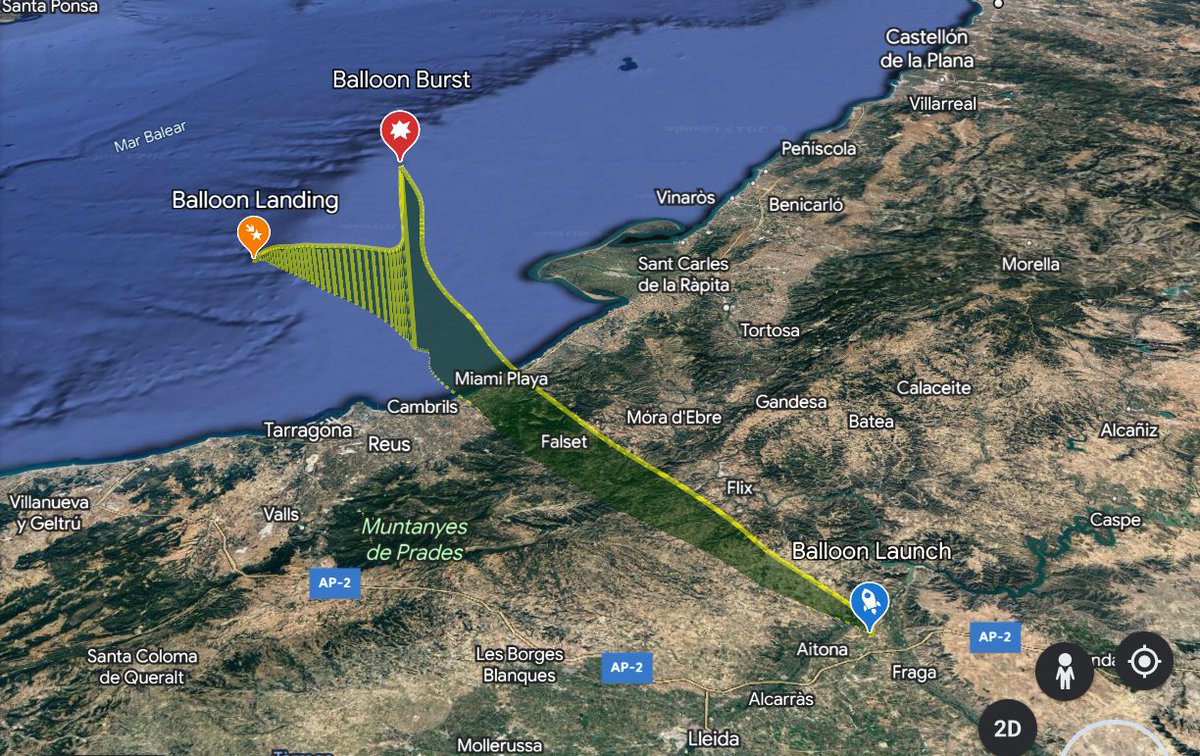 Predicció de vol: avui no seria bon dia per enlairar la nostra #SondaEstratosferica des del loc previst 😱🐬💦🌊