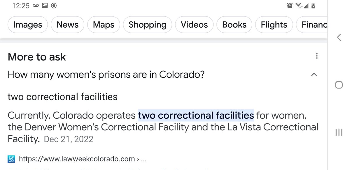 Myhusbandthink1's tweet photo. @ericadelli @JuliaCourtTV According to this there are only 2 women's corrections in Colorado. The Florence one is mens only alas. So maybe Denver will be her new permanent "home"? https://t.co/nodLFnOfWR