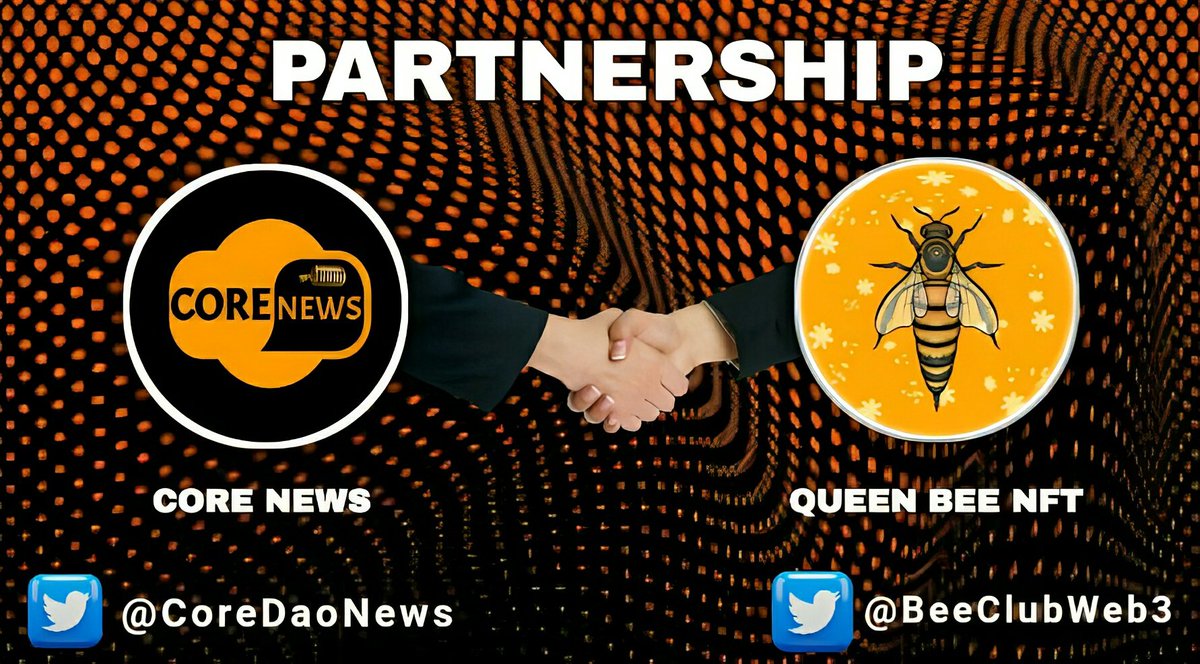 PARTNERSHIP GIVEAWAY 🎁 To celebrate our partnership, we give away 100 WL & 5 Queen Bee NFT to #CoreDAO community: To participate: -Follow @CoreDaoNews & @BeeClubWeb3 -❤️ & RT & Tag 3 friends -Drop #CORE address Community first 👆 #CoreDAO #CoreNews #Giveaway #Airdrop #NFTs