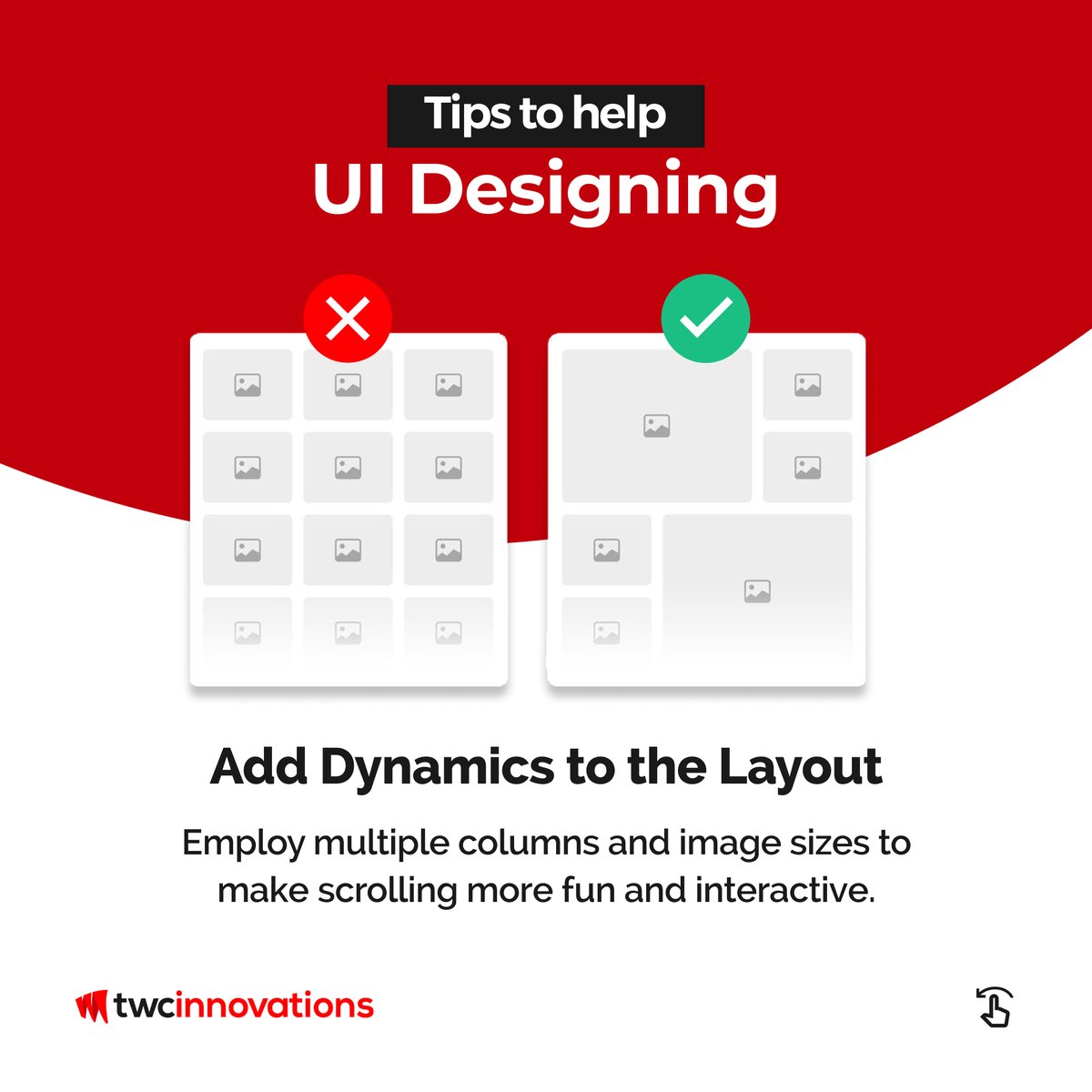 twcinnovations's tweet photo. UI design made fun and easy! 🎨💻 Level up your design game with these tips.
#twcinnovations #uidesigning #webdesigning #designingui #designingtips #UIUX #DesignInspiration #CreativeDesign #WebDesign #UIElements #DesignTipsandTricks #DesignHacks #UIDesignInspo https://t.co/mSGviLnoZO