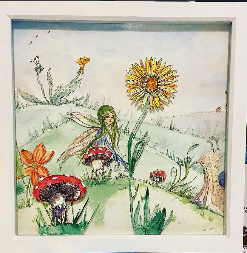 aimeerenee83's tweet image. Thinking about creating more of these ready for the school summer fair, what little creates would be nice to add? 
#watercolourandsalt #watercolourart #lovetocreate #fae #fairytale #3d #art #artandcraft #tomanyideas #watercolourandpen #artforthehome #design #decor #illustration