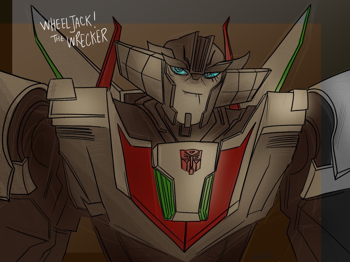 What mad-scientific force can obliterate the placid inertia of my years-long artist's block?  Wheeljack from Transformers Prime, my new oldman babygirl