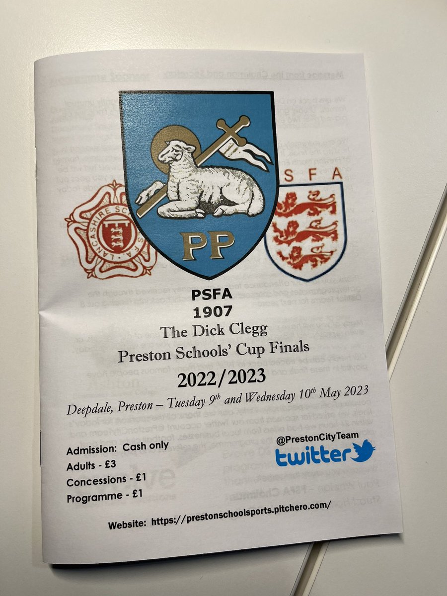 Preston Schools' FA on Twitter "Many thanks to our programme sponsor