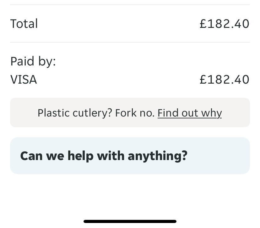 sastid's tweet photo. @JustEatUK please answer my emails!
£182.40 on grocery shop &amp; only 4 small bags delivered 
Nothing I ordered in bags, poor understanding of English by driver &amp; no response from you? Sarah@stc-pr.com 
Not good enough 
@asda @AsdaServiceTeam 
#Asda Donnington https://t.co/TMcwBcRxpC
