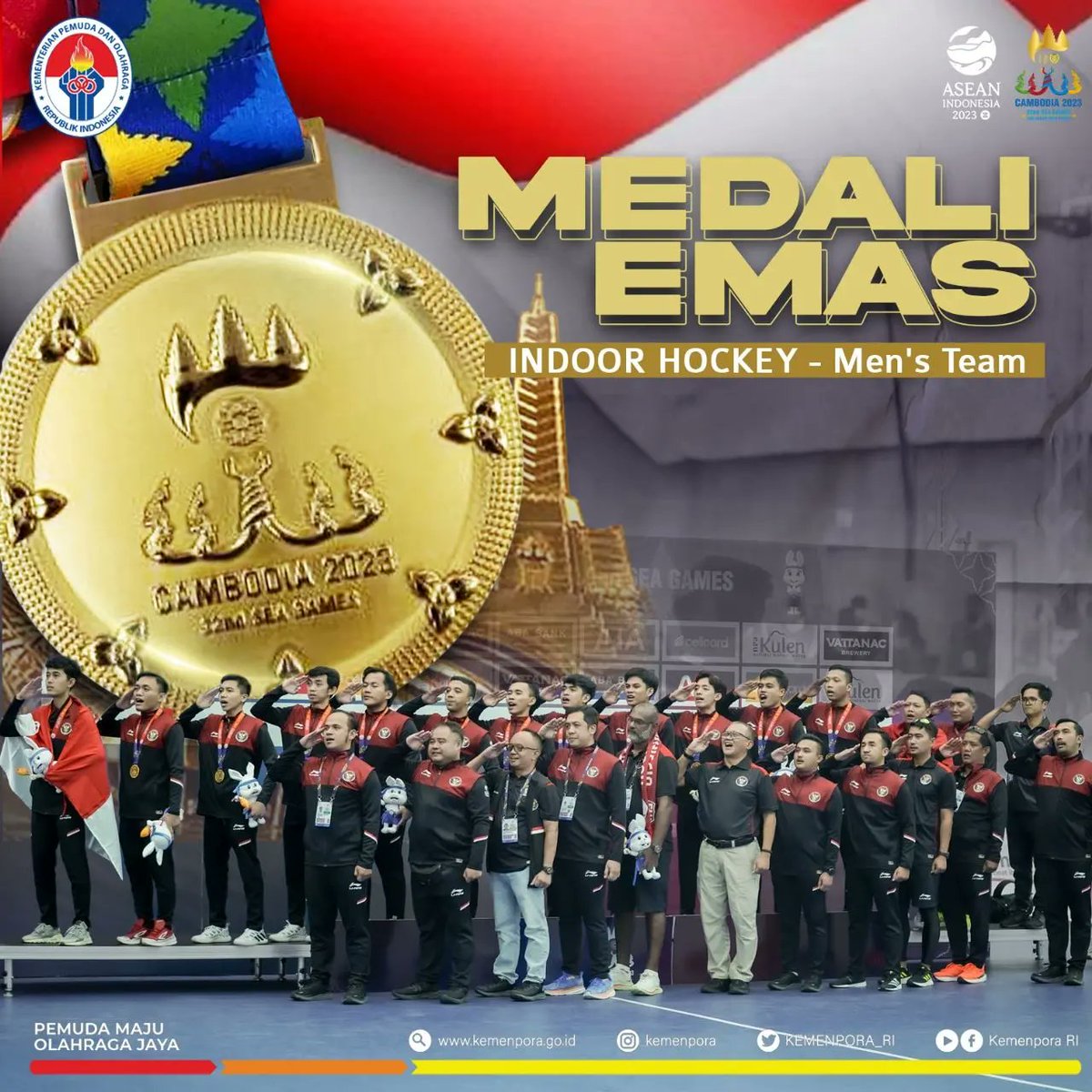 KEMENPORA RI on Twitter "Sejarah diciptakan oleh Tim Hoki Indoor Putra