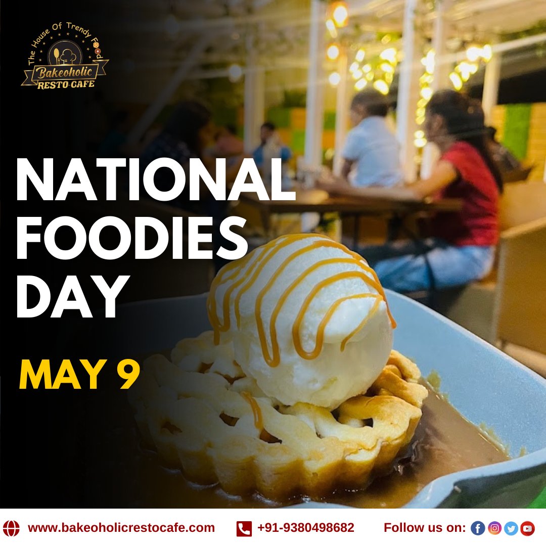 Hello Foodies, 

Wishing you a happy National Foodies Day!!

Come and celebrate with us.
Good food, good ambiance, good people, good music

#NationalFoodieDay #bakeoholicrestocafe #BangaloreCafe #BangaloreBakers #fondantcake #designercakes #animaltheme #bangaloreeats #dineout
