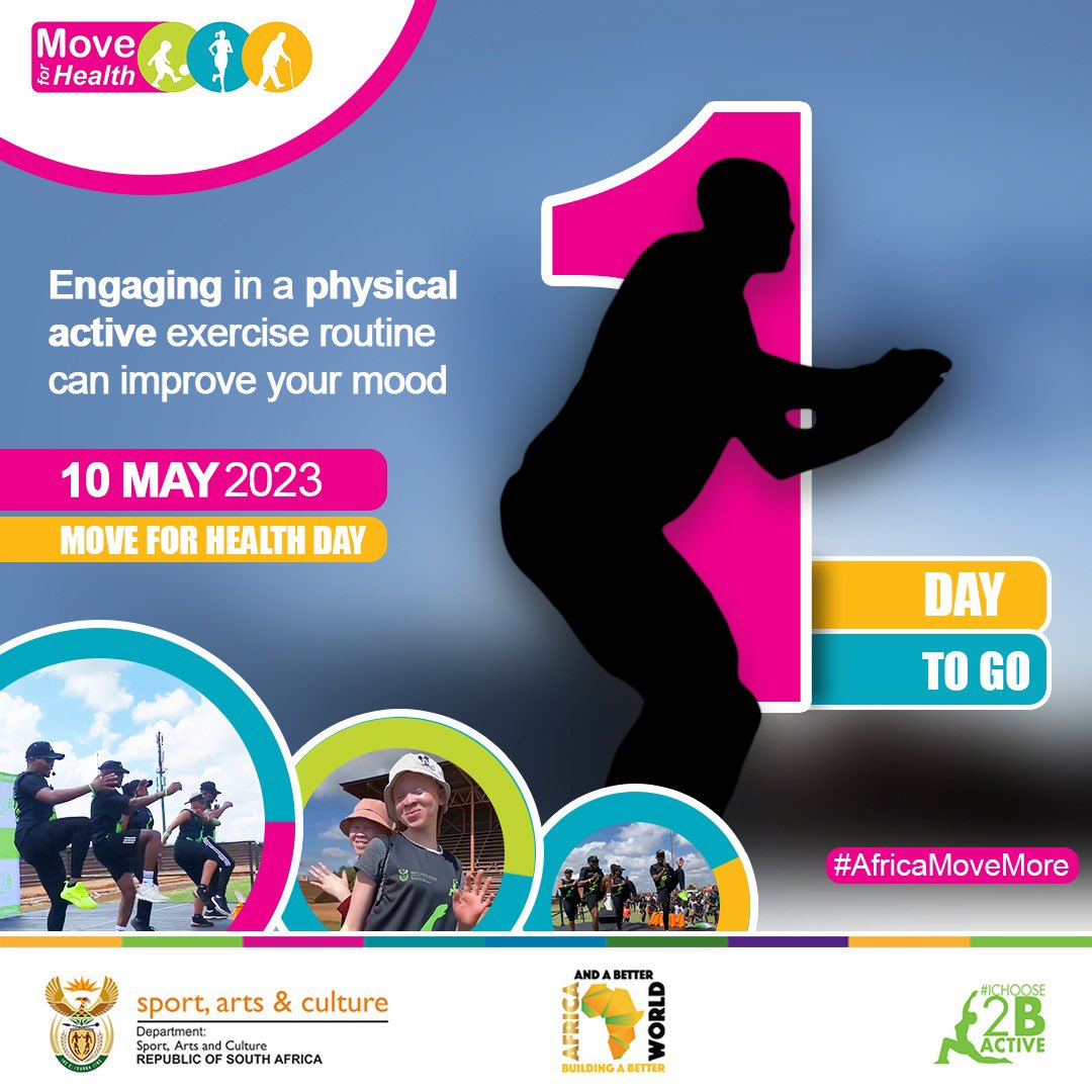 Ichoose2BActive's tweet photo. 1 Day to go to #MoveforHealthDay 
Today we choose ⬇️
#ChooseDay Gym Class with Sophy_tala @ 17:30pm kwa @IChoose2BActive

FREE GYM for you to move more 

FREE MEMBERSHIP COMMUNITY: https://t.co/XPfJkAi6vc

#AfricaMoveMore
#IChoose2BActive
#AfricaMonth2023
#VirtualGymClass https://t.co/G7iNPiEQfS
