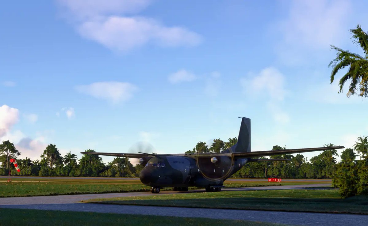 CaptainDKenobi's tweet photo. Morning flight in the gorgeous island of La Réunion #c160transall #msfs #XboxSeriesX @msfsofficial https://t.co/6L0aCzajuo
