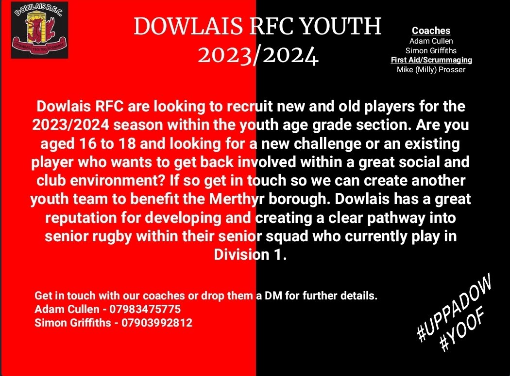Please share people.
<a href="/dowlaisrfcminis/">Dowlais rfc m&j</a> 
<a href="/DowlaisRfc/">Dowlais RFC ⚫️🔴⚪️</a>