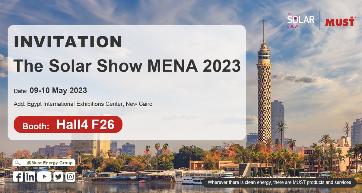 Echo45484347's tweet photo. 📷 Taking place on May 9-10th at the Egypt International Exhibitions Centre in New Cairo, the show promises to be an excellent opportunity for us to connect with like-minded individuals who share our passion for solar power. https://t.co/4aWjziCeUP