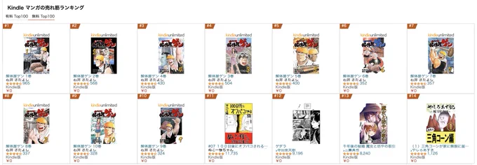 『解体屋ゲン』Kindle無料ランキング1~10位を独占! 購入していただいたみなさまの力です。ありがとうございます!また電書バトさんにもこの場を借りてお礼申し上げます! #解体屋ゲン #電書バト