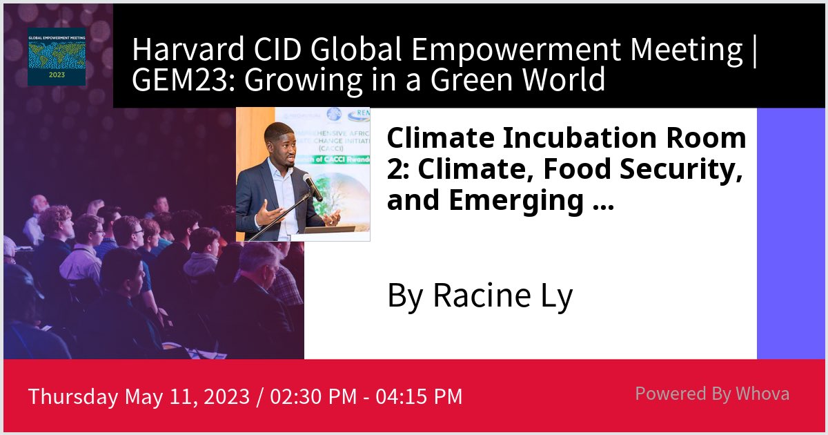 I will speak at the Harvard CID Global Empowerment Meeting | GEM23: Growing in a Green World. Please join us if you are around! #GEM23.