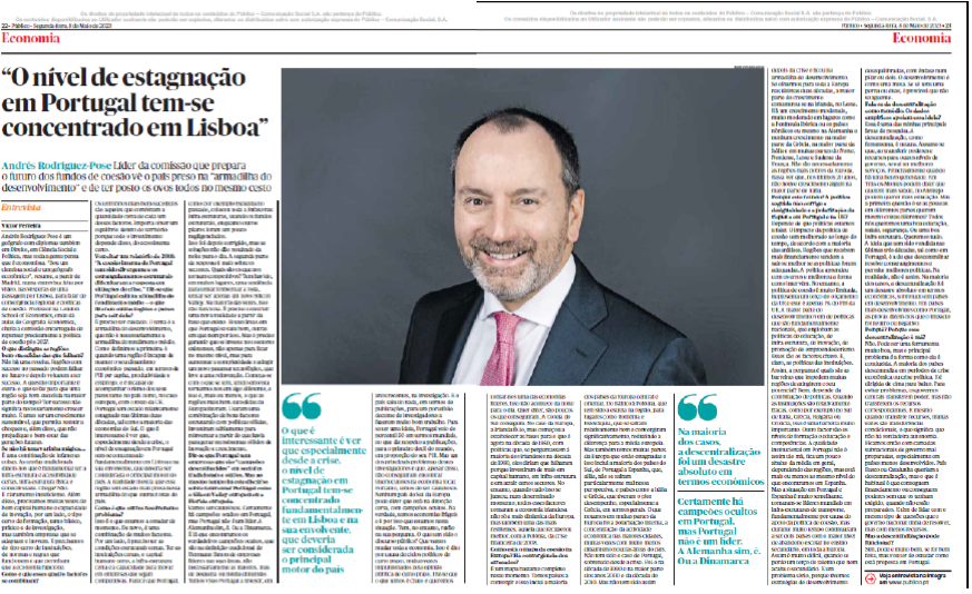 Brush up on your Portuguese and learn about the #DevelopmentTrap in this interview with <a href="/vferreira/">Victor Ferreira</a>. Just published in the leading Portuguese daily <a href="/Publico/">Público</a>.
doi.org/10.1080/001300…
publico.pt/2023/05/07/eco…