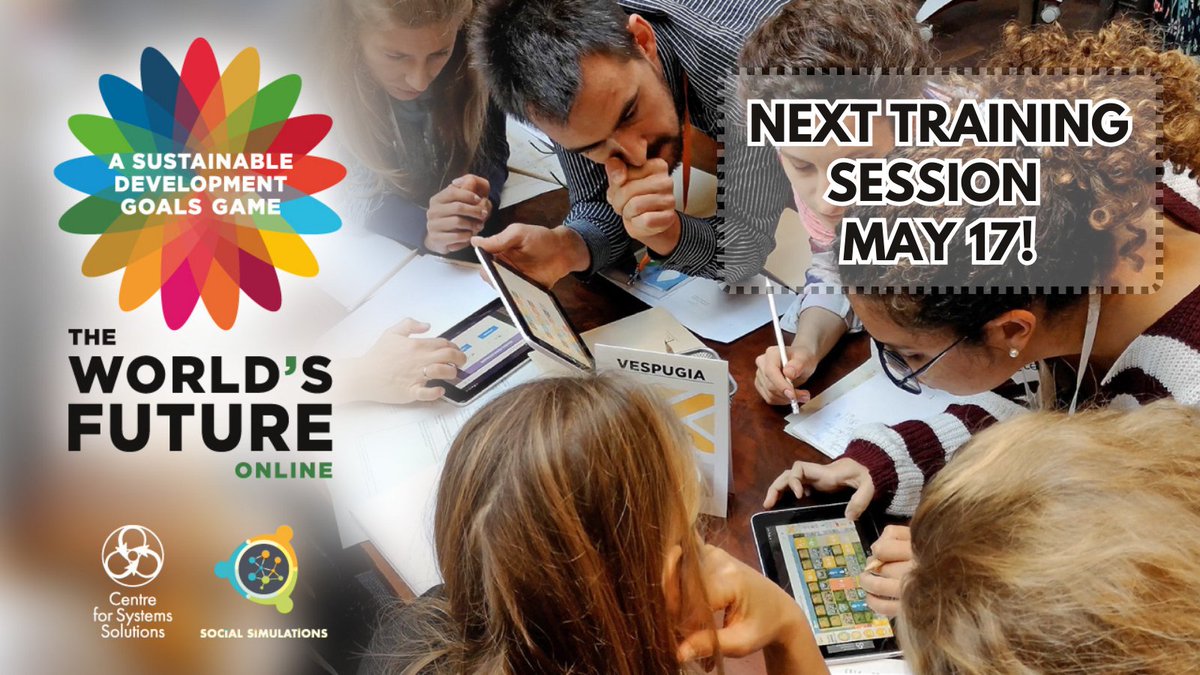 Are you looking for engaging ways to talk about sustainability? 

The World’s Future Simulation is a social simulations on the challenge of implementing SDGs.  

🗓️ May 17, 1 - 3pm CEST 

ℹ️ To sign-up &amp; learn more write to us at: contact@systemssolutions.org

#SDGs