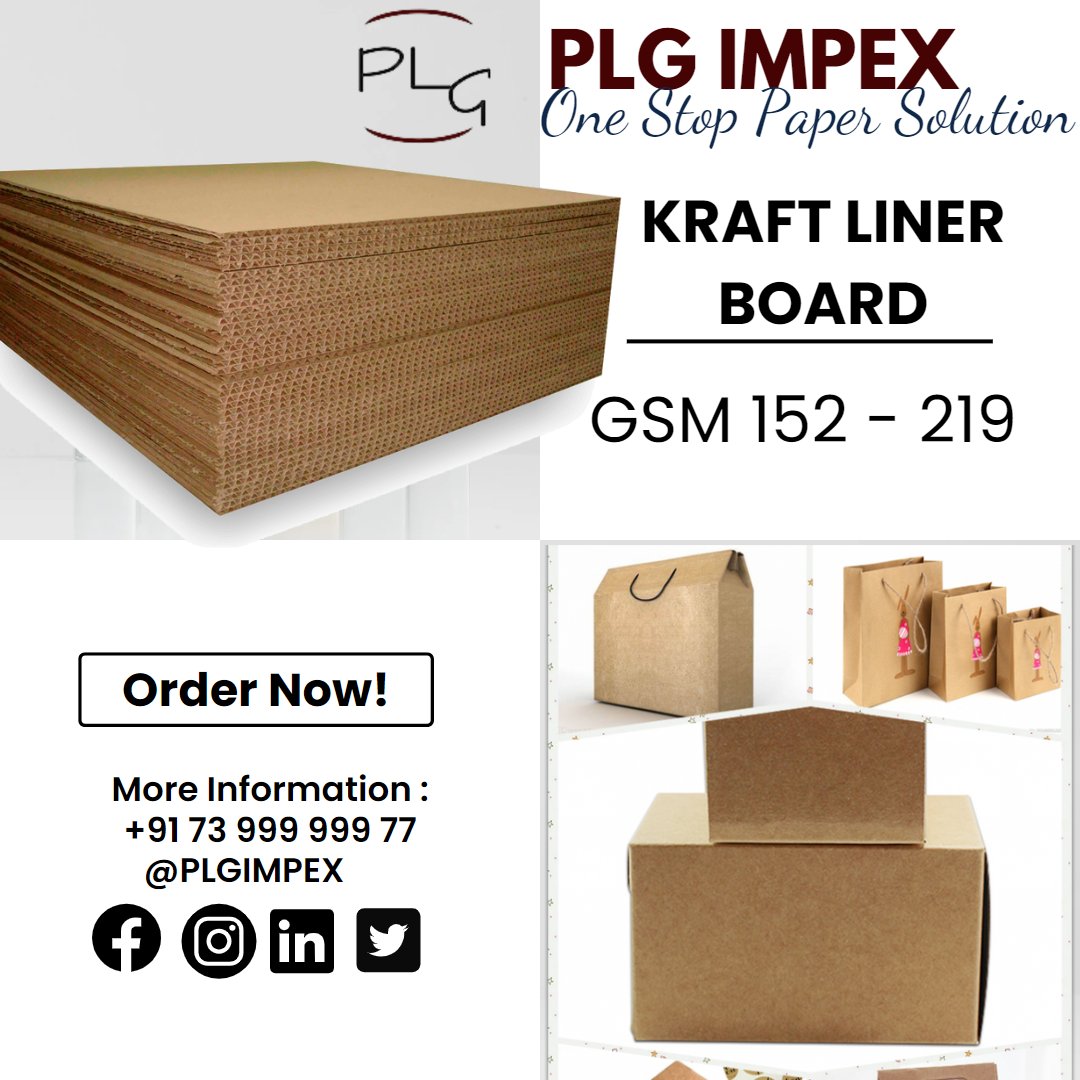 PlgImpex's tweet photo. ✔Available Grades with #PLG IMPEX
#kraftliner
💠Prime Quality
💠GSM Ranges available : 152 - 219
💠Connect with our team today-
📞 +91 73999 99977
📧 marketing@plgimpex.com
#kraft #kraftpackaging #paper #flexiblepackaging #paperpackaging #pulpandpaperindustry #kraftlinerboard https://t.co/esLlLoDB2F