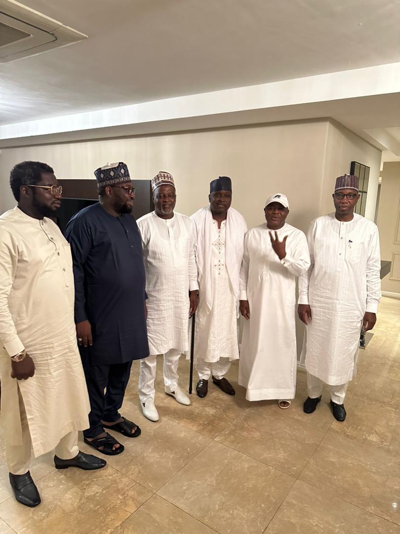 YusufAdamuGagdi's tweet photo. From the left, Hon. Yusuf Adamu Gagdi, Hon. Aminu Jaji, Hon. Ahmed Idris Wase, Hon. Alhassan Ado Doguwa, Hon. Muktar Betara and Hon. Sada Soli forging an alliance for the interest of our democracy. 🇳🇬
#OneNationForwardTogether https://t.co/A9Orz00Nu6