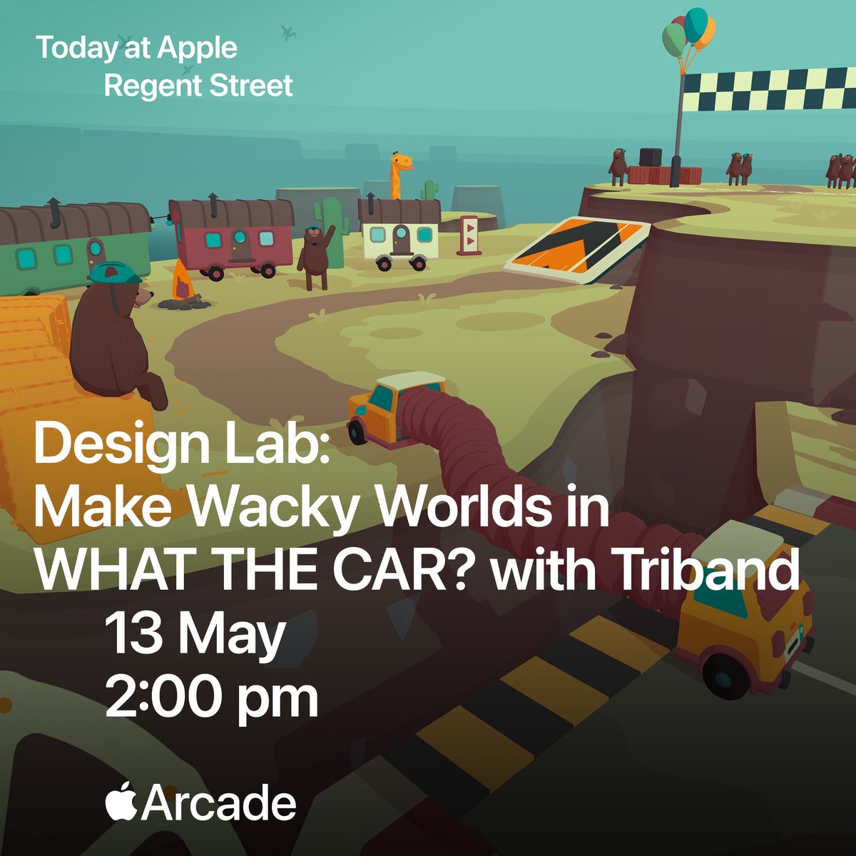 👑 Join me Saturday for a session <a href="/Apple/">Apple</a> on making silly levels in WHAT THE CAR? Touching on player-driven design + making a lovable editor for players who hate editors. Come build, share, and play wacky creations!
🚗Signup here: lnkd.in/eG7ahWpu

#todayatapple
#gamedev