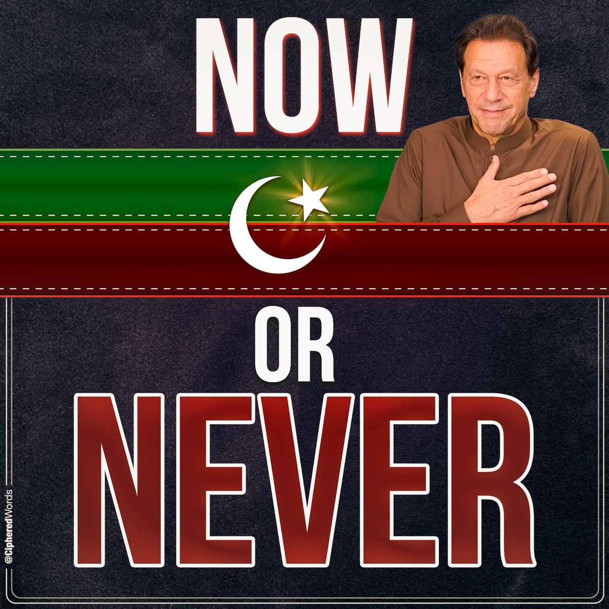 PTIofficial's tweet photo. Pakistan, its your time now. It’s now or never opportunity. #ReleaseImranKhan https://t.co/IOJ6OEAlom