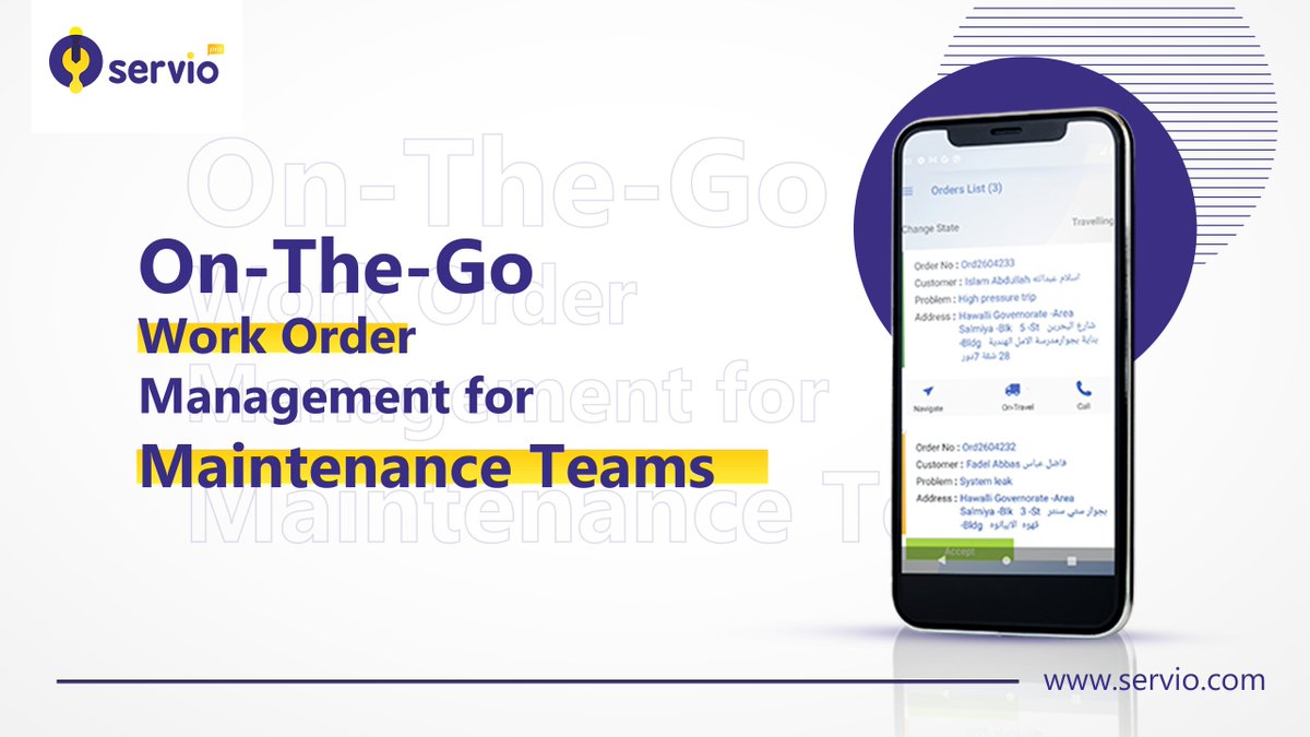 Servio0ME's tweet photo. Servio app streamlines work orders, reduces downtime, and boosts efficiency for teams. Organize tasks by priority, location or equipment, track progress with real-time reporting, and improve efficiency. Learn more at https://t.co/SzkntX4L9S. #maintenance #efficiency https://t.co/nP3ueloHTK
