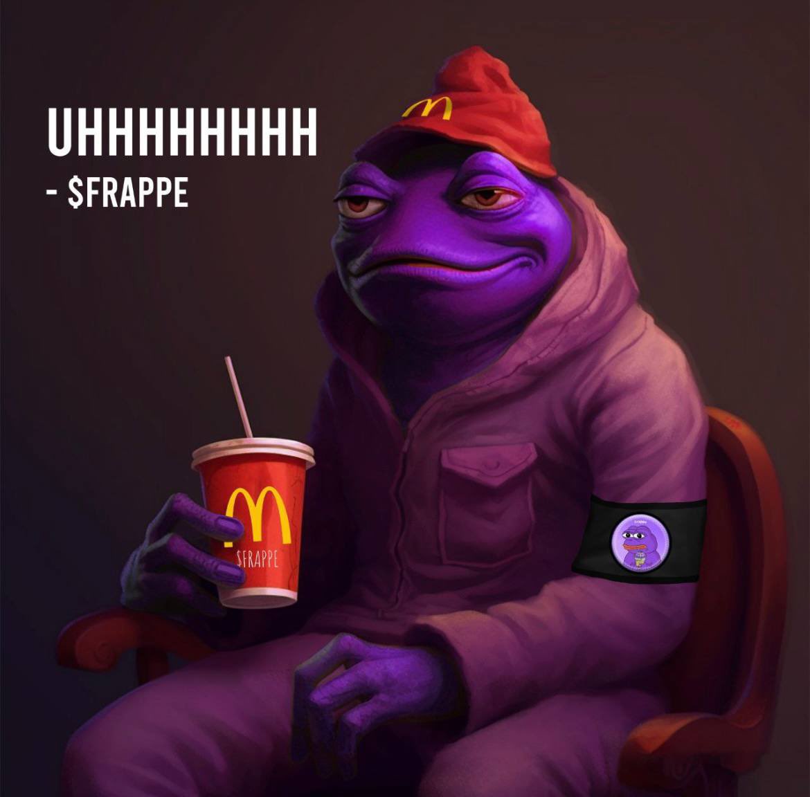 frappecoineth's tweet photo. Ba da ba ba ba, I’m lovin it! 

@McDonalds x $FRAPPE https://t.co/Zp8WrXhD9L