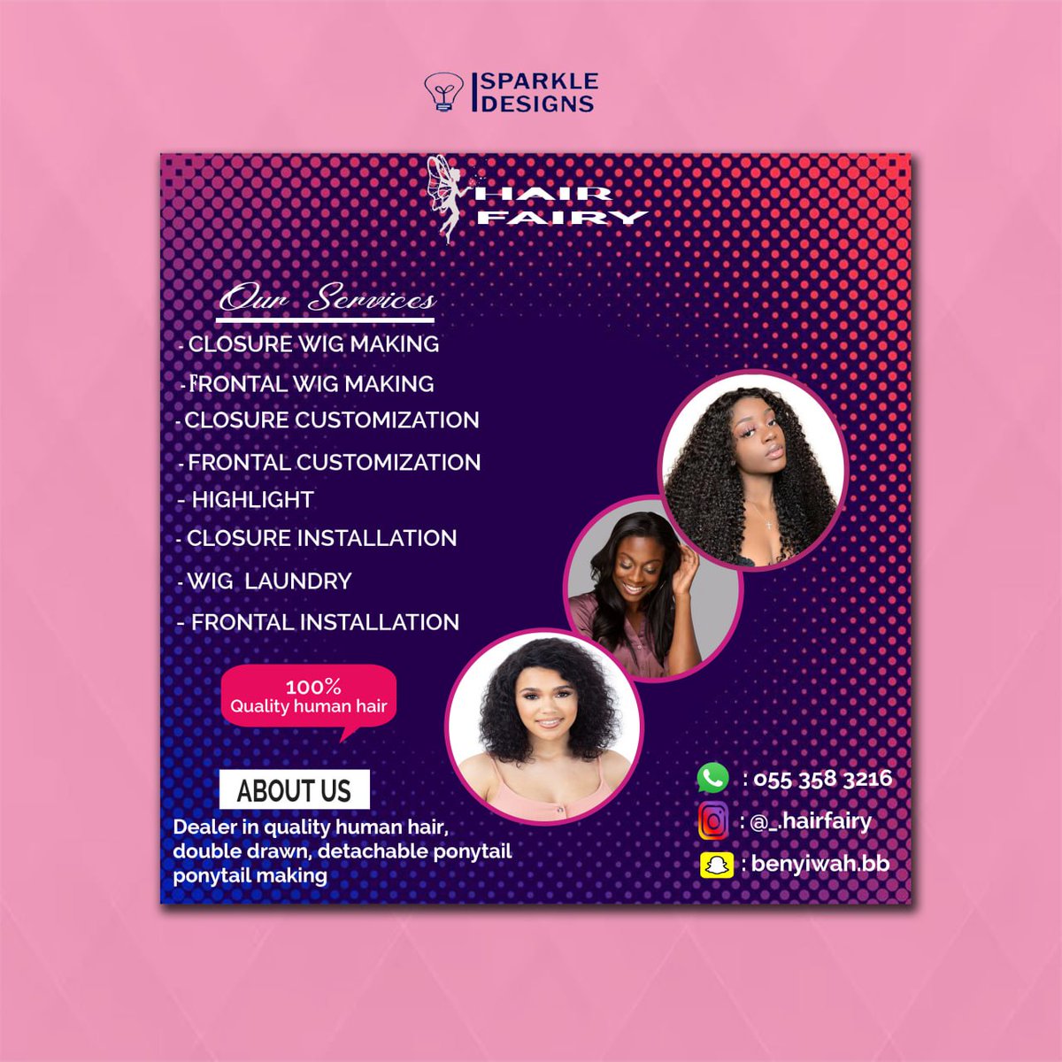 sparkledesignss's tweet photo. Advertisement flyer designed for @_.hairfairy on ig
#flyerdesigns #hairstylist #artwork
#sparkleworks #sparkle #sparklehair #sparkledesigns #graphic #graphicdesign #poster https://t.co/nwRfOqBIP2