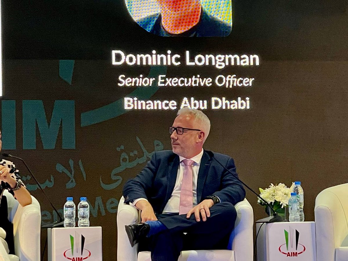 Engaging discussion on Firechat! @Binance Abu Dhabi's Senior Executive Officer, Dominic Longman, and @Forkast_News Founder, <a href="/AngieTVLau/">Angie Lau</a>, sparked a lively conversation hosted by Finoverse Virtual Asset &amp; Web3 Forum at <a href="/AIM_Congress/">AIM Congress</a>. #crypto &amp; #Web3 are igniting in #MENA 🔥