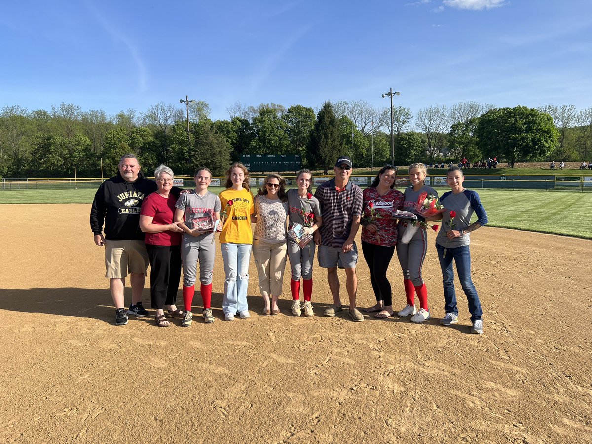 Congratulations to our seniors recognized at last evening’s softball game…