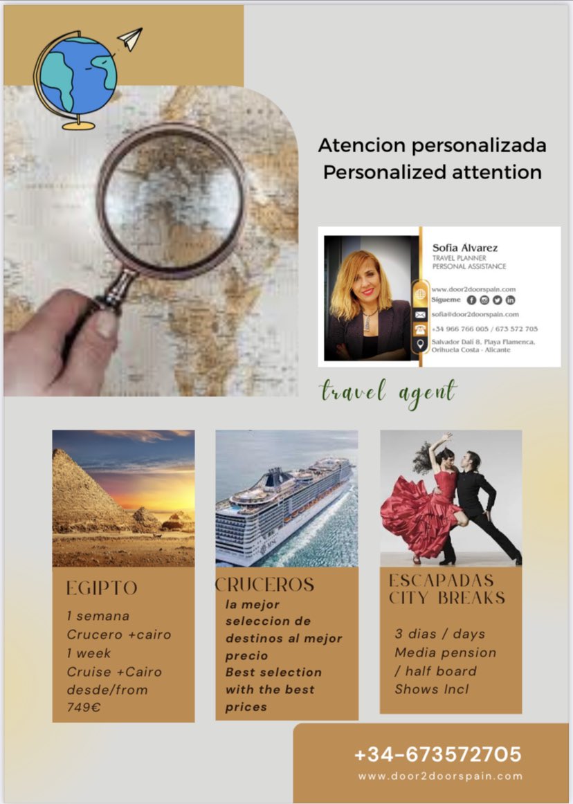 La especialízacion  es el futuro..
Que mejor que confiar nuestro tiempo de descanso y vacaciones en un experto..😉