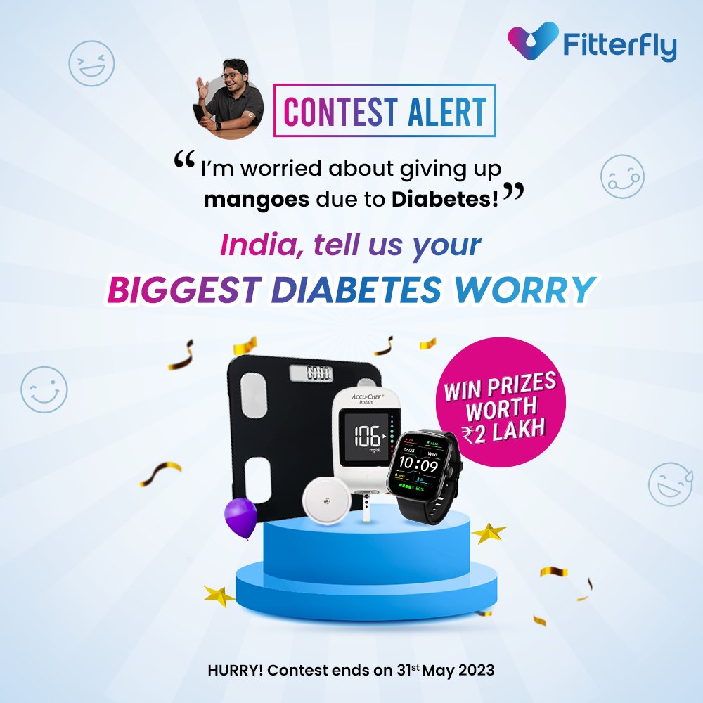 Fitter_Fly's tweet image. Worrying doesn’t lead to anything good.
Sharing your worries with us, can!

Tell us your biggest Diabetes worry via DM/Comments &amp;amp; stand a chance to win 12 #WorryNot kits worth ₹2 Lakh.

Don’t worry, HURRY! 

#WorryNotWithFitterfly #DiabetesAwareness