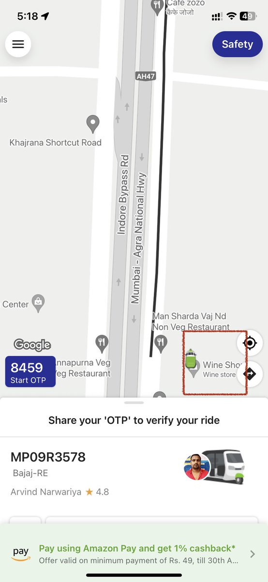 rohit_pethkar's tweet photo. @Olacabs @ola_supports @bhash @trafficindore
One more story book a Ola auto at 4:58 one has cancelled second has excepted the ride and then went to Wine Shop and neither picking calls nor cancelling the ride. What is ola code of conduct on passanger safety &amp; drink n drive? https://t.co/iFq1aUxxy3