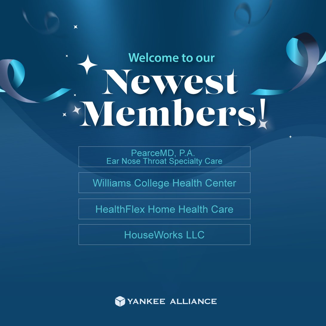 YankeeAlliance's tweet photo. Weβd like to welcome our #newmembers @WilliamsCollege, @HealthFlexHHS, @House_Works, and PearceMD to Yankee Alliance! We look forward to working strategically together to close the gap on out-of-pocket spending. https://t.co/h6BzfV67k9 π #grouppurchasing #yankeealliance https://t.co/QbMyZf4zKJ