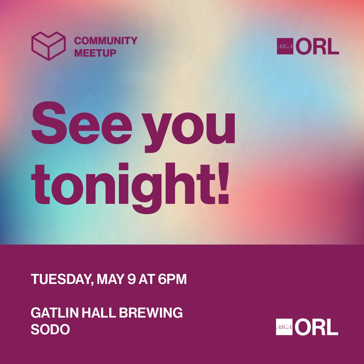 Happening tonight! Join us for an evening of creative fun, starting at 6PM at <a href="/gatlinhallbrew/">Gatlin Hall Brewing</a> 🍻 Register at bit.ly/40Tx9Qu #AIGAOrlando #OrlandoDesigners # OrlandoCreatives