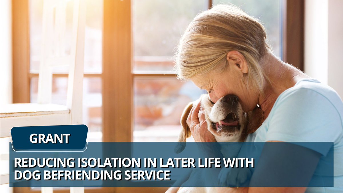 We've given £14,436 to <a href="/wag_company/">Wag & Company</a> who help isolated people over 65 by making 'life-changing' weekly home visits with their team of volunteer pups loom.ly/lwDLIfM