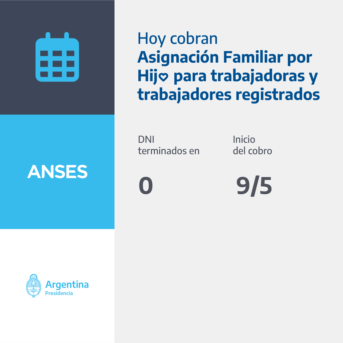 ansesgob's tweet photo. 🗓️ Calendarios de pago del 9 de mayo https://t.co/a70EzFNLjK