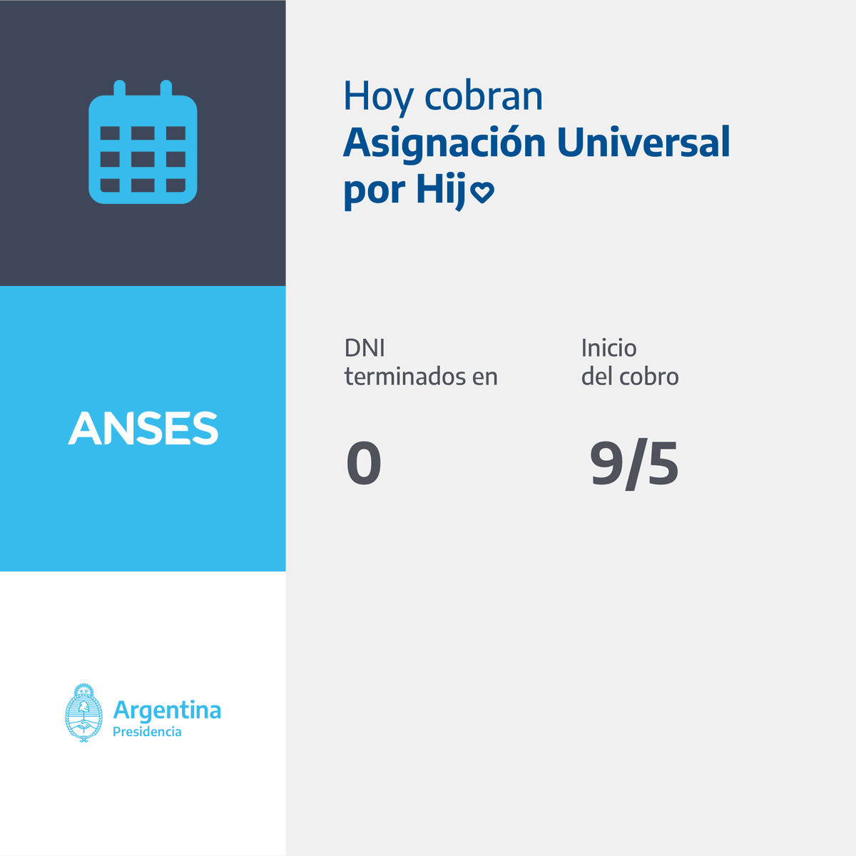 ansesgob's tweet photo. 🗓️ Calendarios de pago del 9 de mayo https://t.co/a70EzFNLjK
