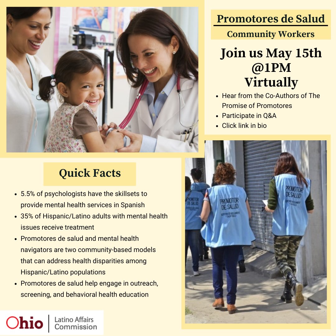 Did you know that only 5.5% of psychologists can provide mental health services in Spanish? 

eventbrite.com/e/the-promise-… <a href="/CincyChildrens/">Cincinnati Children's</a> <a href="/OUHCOM/">Heritage College</a> <a href="/DrMLSampilo/">Marilyn Sampilo, PhD, MPH</a> <a href="/AngelaG_PhD/">Ángela Gutiérrez</a>
